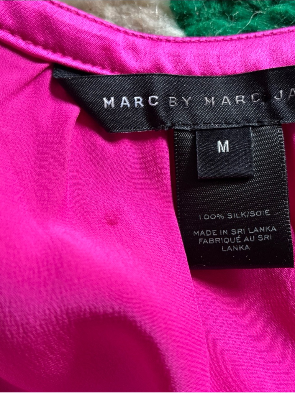 Marc by Marc Jacobs Women's Sleeveless Hot Pink tank 100% Silk Size Medium - Picture 4 of 6